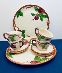 10 Pieces Of Franciscan Apple Blossom: Serving Plates & Cup/Saucers