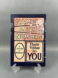 Names Dates And Numbers Book