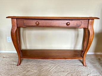 Pine Console Table With Drawer