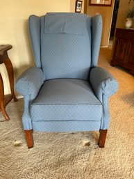 Blue La-z-boy  Upholstered Wingback Chair (#1)