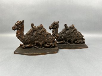 Egyptian Camel Metal Bookends 1928