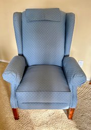 Blue La-Z-Boy Upholstered Wingback Chair (#2)