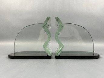 Art Deco Glass Bookends