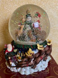 San Francisco Music Box Snow Globe Playing White Christmas.