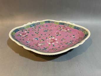 Chinese Famille Rose Rectangle Porcelain Platter
