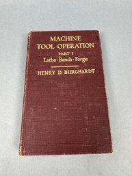 Hardback Book: Machine Tool Operation