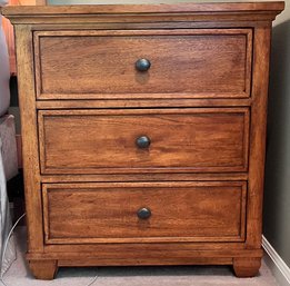 Ethan Allen 3 Drawer Bedside Table.