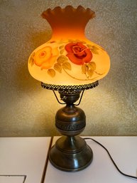 Table Lamp With Handpainted Shade. Fenton ?