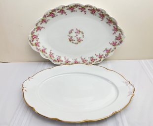 Shabby Chic Floral & White Trays