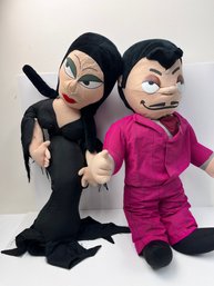 Morticia And Gomez Addams Dolls. -Local Pick Up Only