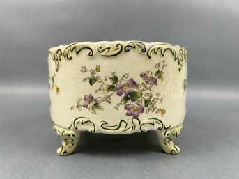 Footed Transferware Planter