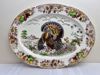 Vintage Transferware Turkey Platter ~ Japan