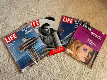 Lot Of 4 Vintage Life & Look Magazines