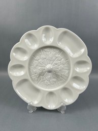 Vintage Milk Glass Deviled Egg Tray