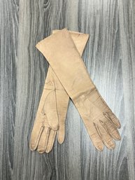 Vintage Brown Leather Gloves