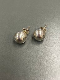 Sterling Silver Ball Stud Pierced Earrings