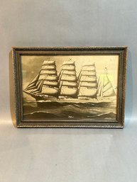 Boat Picture Moshulu Print In Vintage Frame