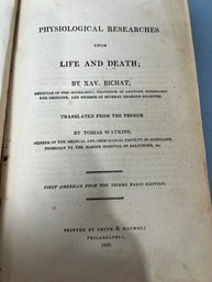 Book:  Physiological Researches Upon Life And Death - By Xav. Bichat 1809