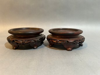 2 Rosewood Asian Stands