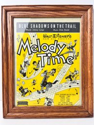 Walt Disneys Blue Shadows On The Trail Musical Framed Cover Sheet. *Local Pick Up Only*