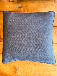 Set Of 4 Charcoal Grey Tweed Throw Pillows.