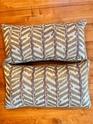 Pair Of Long Throw Pillows.