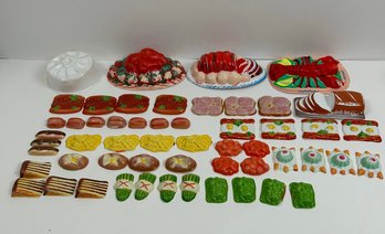 Vintage Lot Of Blowmold Toy Foods.