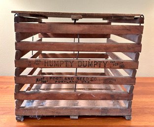 Vintage Square Wood Chicken Crate