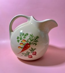 Vintage Hall Pottery Pitcher - Vegetable Pattern*Local Pick Up Only*