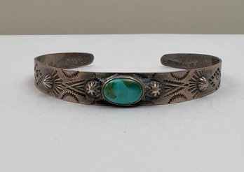 Silver & Turquoise Southwest Style Cuff Bracelet