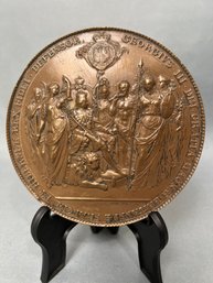 King George III Coronation Medal Paperweight