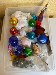 Box Of Christmas Ornaments.