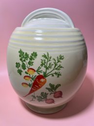 Vintage Hall Pottery Biscuit Jar - Vegetable Pattern*Local Pick Up Only*