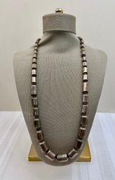 Large Sterling Silver Bead Necklace