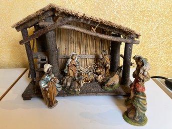 Vintage Made In Italy Nativity Set.