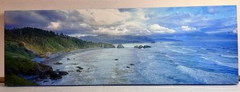 46x16 Seashore Picture On Canvas.