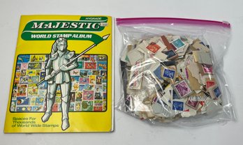 Bag Of Stamps Stamps Stamps And A Majestic World Stamp Album