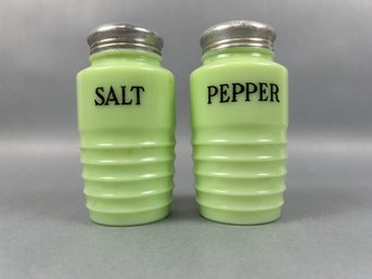 Jadeite Salt And Pepper Shakers