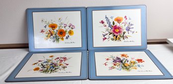 4 Pimpernel Placemats Depicting North American Wildflowers.