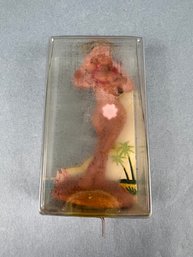 Vintage South Pacific Dancing Woman In Plastic Box.