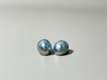 Vintage Silver And Pearl Earrings