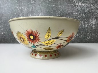 Baret Ware Metal Floral Bowl