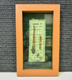 Framed Poem In Glass Shadow Box *Local Pickup Only*