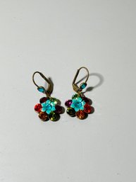 Flower Drop Multicolor Earrings