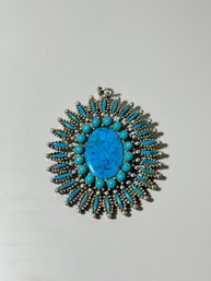 Vintage Faux Turquoise Pendant