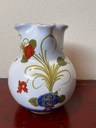 Made In Italy Handpainted Pitcher.