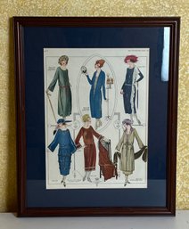 Antique Framed Page From The Delineator Magazine Dated Oct 1921.