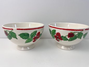 2 Grape Decorated Bowls.