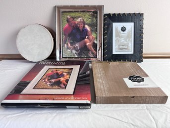 2 NIB Picture Frames And A Hand Drum.