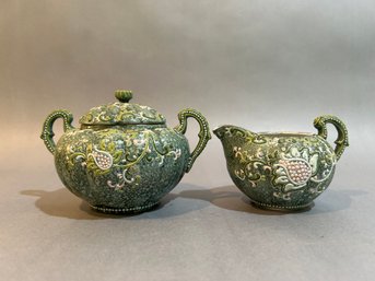 Antique Porcelain Cream & Sugar